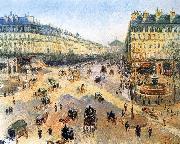 Camille Pissarro Theater Square, the French winter morning oil on canvas